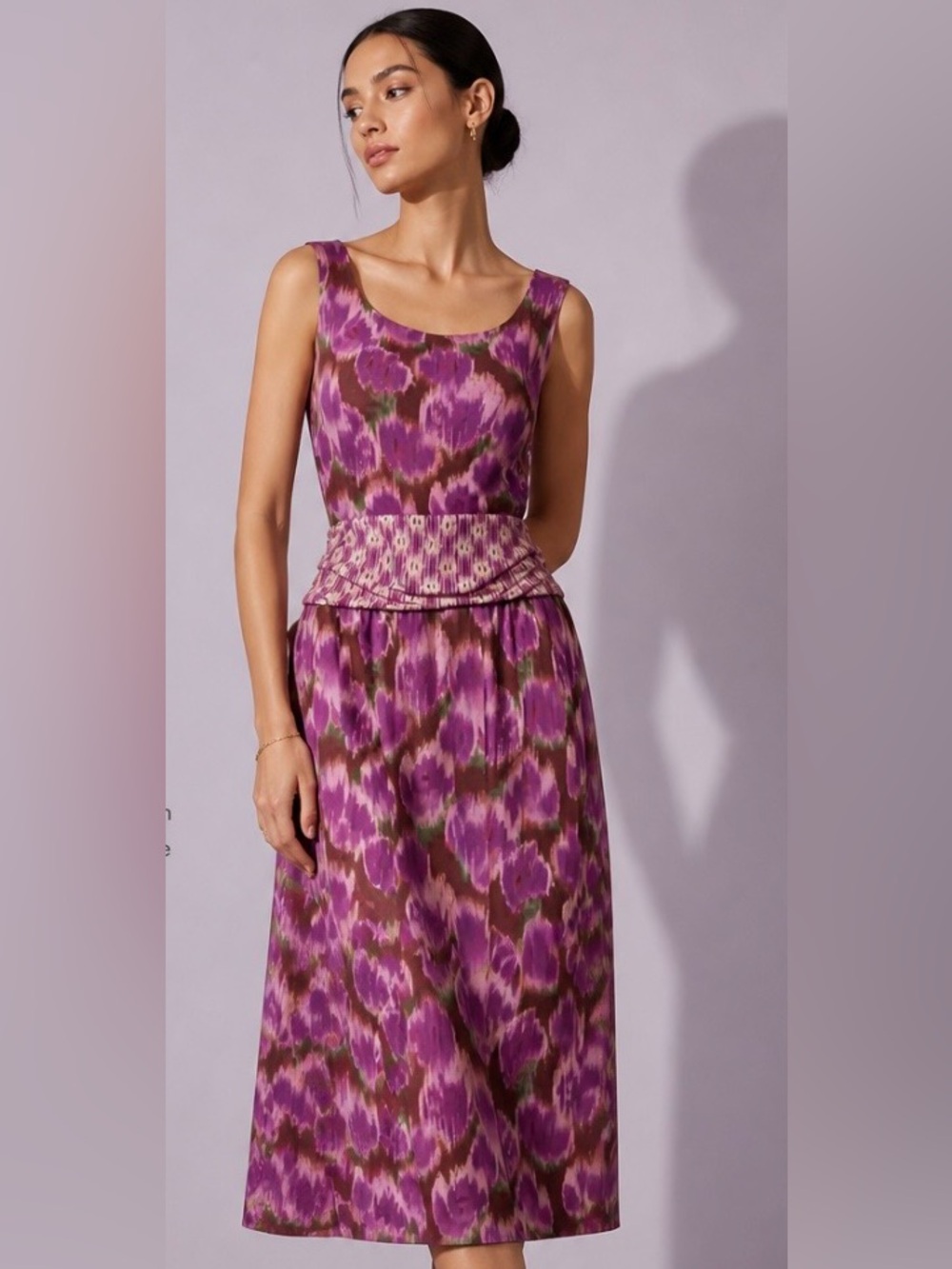 MATILDA JANE Hello Lovely Adore Me Dress Pink Watercolor Tank Jersey Knit Ikat